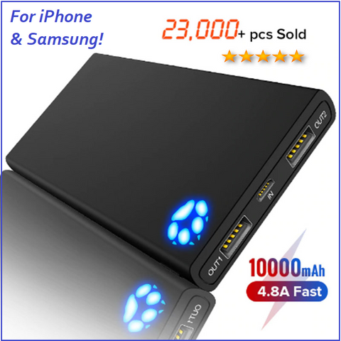 Image of BEST Rated 10000mAh Power Bank With Dual 2 USB Ports For iPhone & Samsung