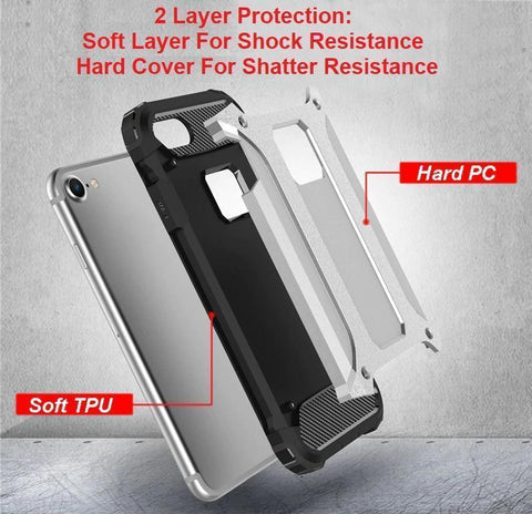 Image of Shockproof Double Layer Armor Case For The Toughest Conditions For Samsung Galaxy 9, 8, 7, 6 and 6, 7, 8, 9 PLUS and NOTE