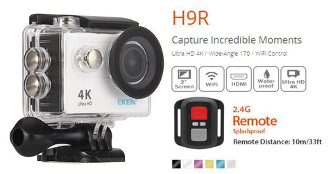 Image of GoPro Style Action Camera With Full Remote & Complete Upgraded Accessory Bundle