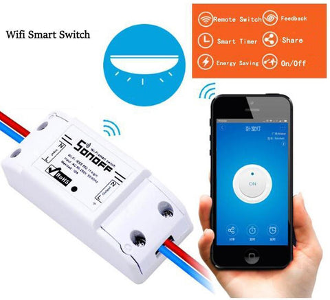 Image of Wired Inline WIFI Smart Switch, Remote Control & Timer