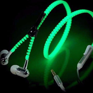 GLOWING ZIPPER EARPHONES