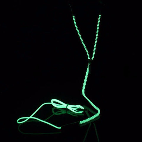 Image of GLOWING ZIPPER EARPHONES