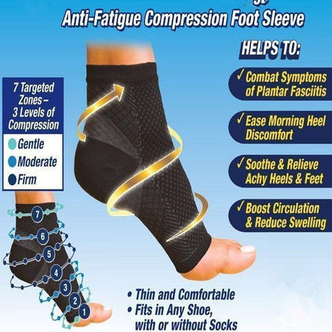 Image of Special 7-Zone Plantar Targeted Compression Sock Soothes and Relieves Aches, Boosts Circulation And Reduces Swelling & Discomfort