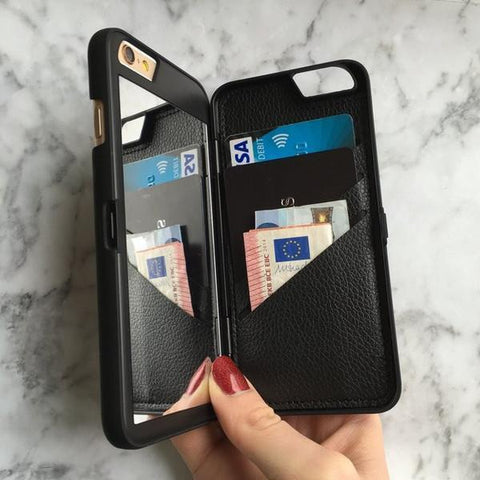 Image of LUXURY SECRET MIRROR & WALLET PHONE CASE