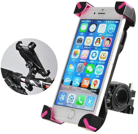 Image of Pro Cellphone Mount For Mountain & Road Bikes, Universal FITS ALL 3.5" to 7" phones, iPhone X, 8, 7, 6 Samsung 9, 8, 7, 6, Galaxy + You Get FREE Shipping Today!