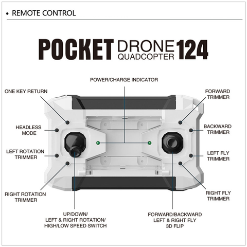 Image of AK124 Micro Pocket Drone Quadcopter