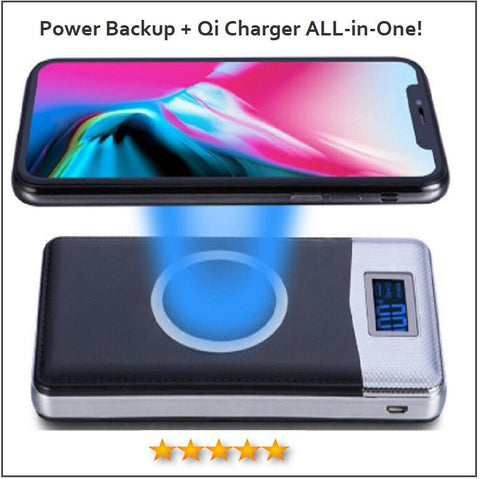 Image of NEW 50000 mAh Power Bank Qi Wireless Charging + 2 USB Ports For ALL Mobile Devices