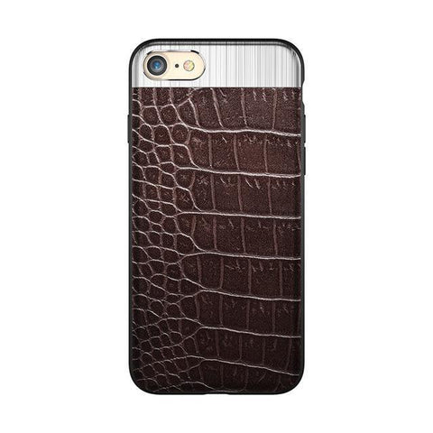 Image of LUXURY METAL + LEATHER CASE FOR YOUR iPHONE