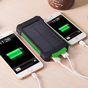 DUAL Bank Solar Powerbank For Charging Phones & Devices Fast